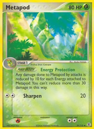 Metapod #39 · FireRed & LeafGreen Pokémon card
