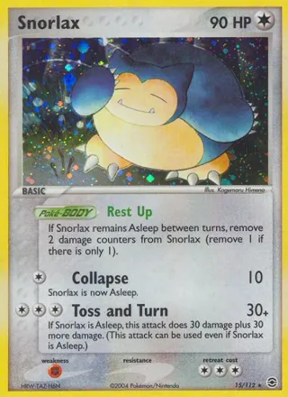 Snorlax #15 · FireRed & LeafGreen Pokémon card