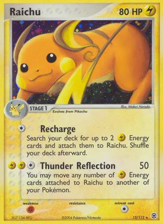 Raichu #12 · FireRed & LeafGreen Pokémon card