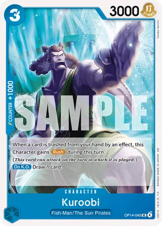 Kuroobi #OP14-045 · The Azure Sea's Seven One Piece card