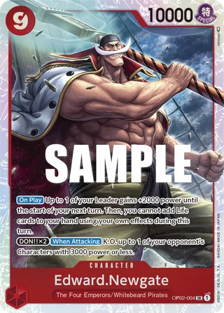 Edward.Newgate #OP02-004 · Paramount War One Piece card