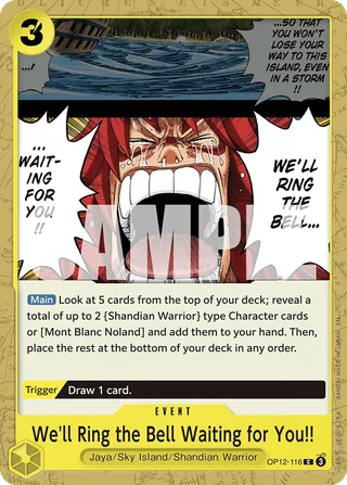 We'll Ring the Bell Waiting for You!! #OP12-116 · Legacy of the Master One Piece card