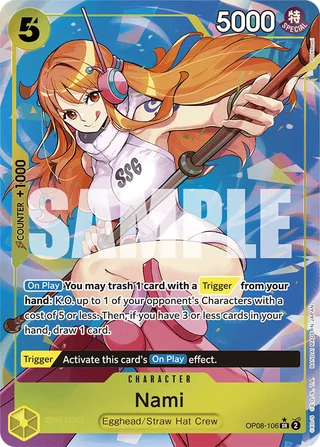 Nami (Parallel) #OP08-106-parallel · Two Legends One Piece card