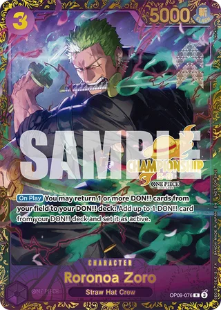 Roronoa Zoro (Reprint) #OP09-076-reprint · ST-26: Starter Deck 26 PURPLE/BLACK Monkey.D.Luffy One Piece card
