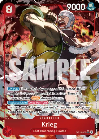 Krieg (Alternate Art) #OP15-008-alternate-art · Adventure on Kami's Island One Piece card