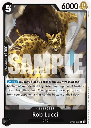 Rob Lucci #OP07-093 · 500 Years in the Future One Piece card