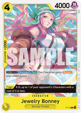 Jewelry Bonney (Heroines Battle Pack) #P-113-heroines-battle-pack · One Piece Promotion Cards One Piece card