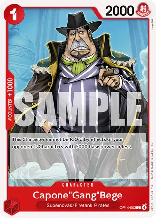 Capone"Gang"Bege #OP14-003 · The Azure Sea's Seven One Piece card