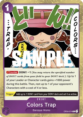 Colors Trap #OP04-074 · Kingdoms of Intrigue One Piece card