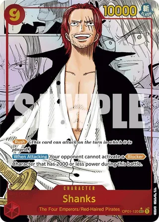 Shanks (Manga) #OP01-120-manga · Premium Booster -The Best- One Piece card