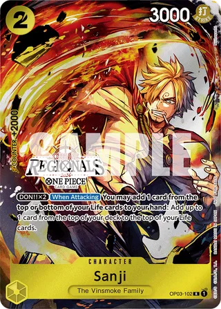 Sanji (Store Championship Participation Pack Vol. 2) #OP03-102-store-championship-participation-pack-vol-2 · One Piece Promotion Cards One Piece card