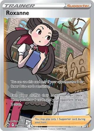 Roxanne #GG66 · Crown Zenith Galarian Gallery Pokémon card