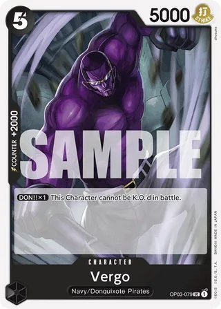Vergo (Reprint) #OP03-079-reprint · Premium Booster -The Best- One Piece card