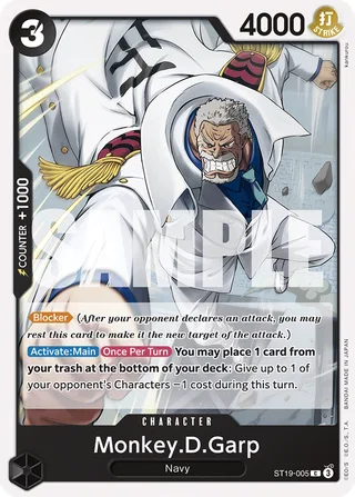 Monkey.D.Garp #ST19-005 · ST-19: Starter Deck 19 BLACK Smoker One Piece card