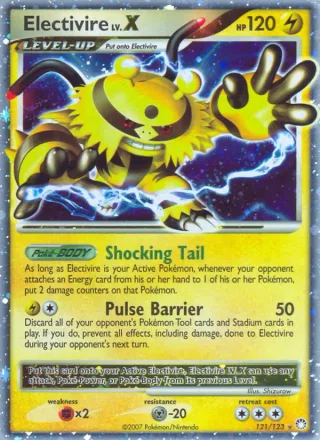 Electivire #121 · Mysterious Treasures Pokémon card