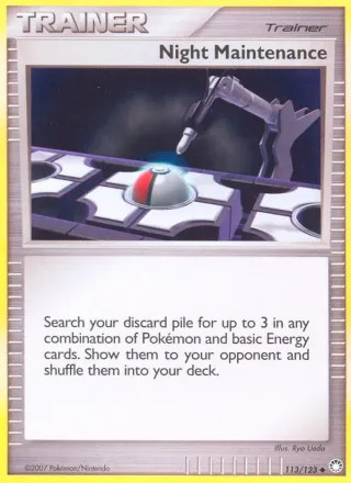 Night Maintenance #113 · Mysterious Treasures Pokémon card