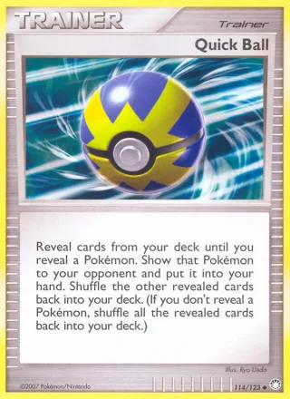 Quick Ball #114 · Mysterious Treasures Pokémon card