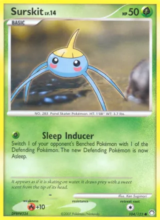 Surskit #104 · Mysterious Treasures Pokémon card