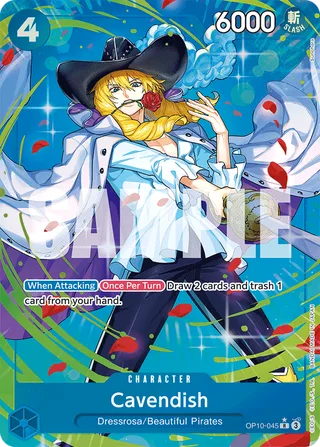 Cavendish (Parallel) #OP10-045-parallel · Royal Blood One Piece card
