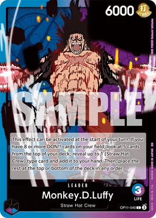 Monkey.D.Luffy #OP11-040 · A Fist of Divine Speed One Piece card