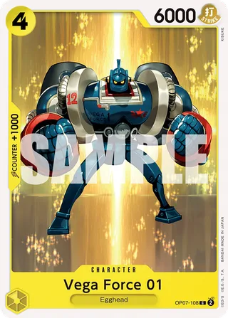 Vega Force 01 #OP07-108 · 500 Years in the Future Pre-Release Cards One Piece card