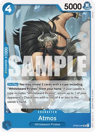 Atmos #OP08-040 · Two Legends Pre-Release Cards One Piece card