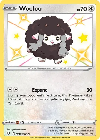 Wooloo #SV103 · Shining Fates Shiny Vault Pokémon card