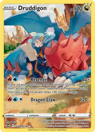 Druddigon #TG09 · Silver Tempest Trainer Gallery Pokémon card