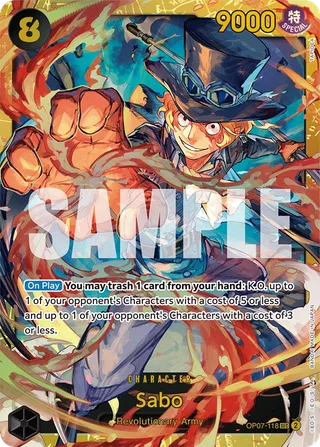 Sabo #OP07-118 · 500 Years in the Future One Piece card
