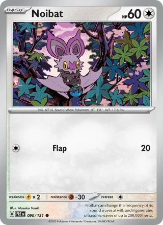 Noibat #090 · Prismatic Evolutions Pokémon card