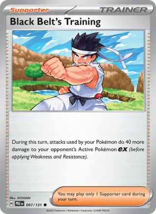 Black Belt's Training #097 · Prismatic Evolutions Pokémon card