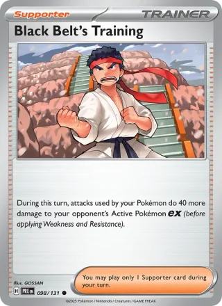 Black Belt's Training #098 · Prismatic Evolutions Pokémon card