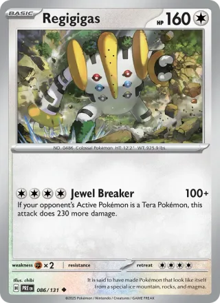 Regigigas #086 · Prismatic Evolutions Pokémon card