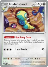 Dudunsparce · Prismatic Evolutions Pokémon card