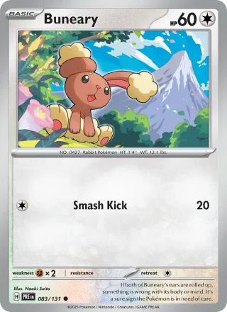 Buneary #083 · Prismatic Evolutions Pokémon card
