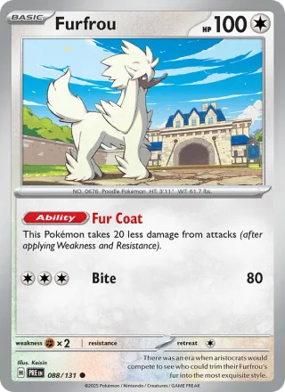 Furfrou #088 · Prismatic Evolutions Pokémon card