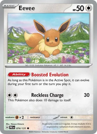 Eevee #074 · Prismatic Evolutions Pokémon card