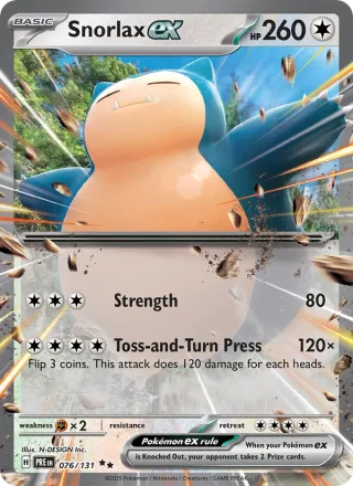 Snorlax ex #076 · Prismatic Evolutions Pokémon card