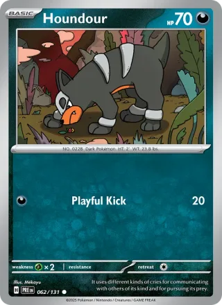 Houndour #062 · Prismatic Evolutions Pokémon card