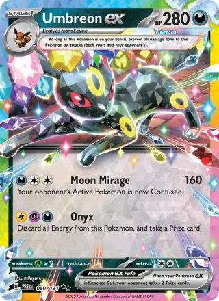 Umbreon ex #060 · Prismatic Evolutions Pokémon card