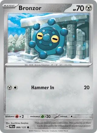 Bronzor #066 · Prismatic Evolutions Pokémon card