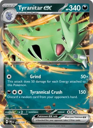 Tyranitar ex #064 · Prismatic Evolutions Pokémon card