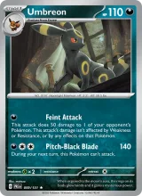 Umbreon · Prismatic Evolutions Pokémon card