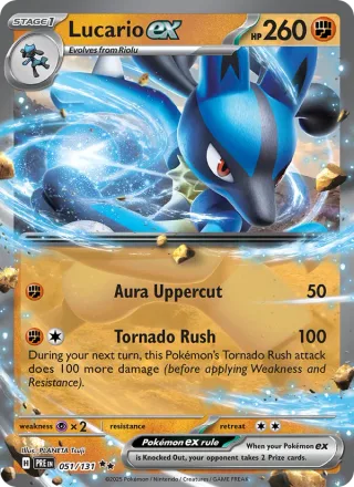 Lucario ex #051 · Prismatic Evolutions Pokémon card