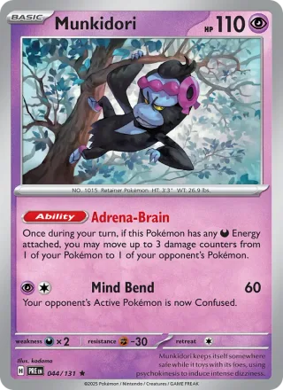 Munkidori #044 · Prismatic Evolutions Pokémon card