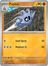 Pupitar · Prismatic Evolutions Pokémon card