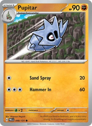 Pupitar #048 · Prismatic Evolutions Pokémon card