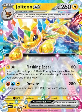 Jolteon ex #030 · Prismatic Evolutions Pokémon card
