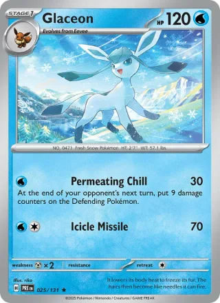Glaceon #025 · Prismatic Evolutions Pokémon card