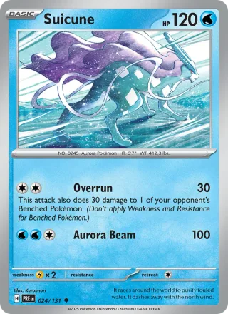 Suicune #024 · Prismatic Evolutions Pokémon card